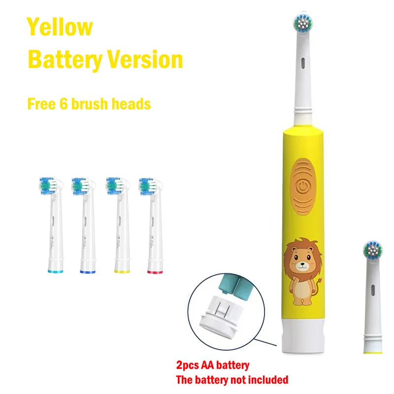 Colorful Cartoon toothbrush For Kids Age 3+
